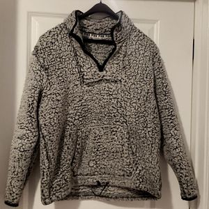 PINK Sherpa Fleece Half Zip with Front Pocket